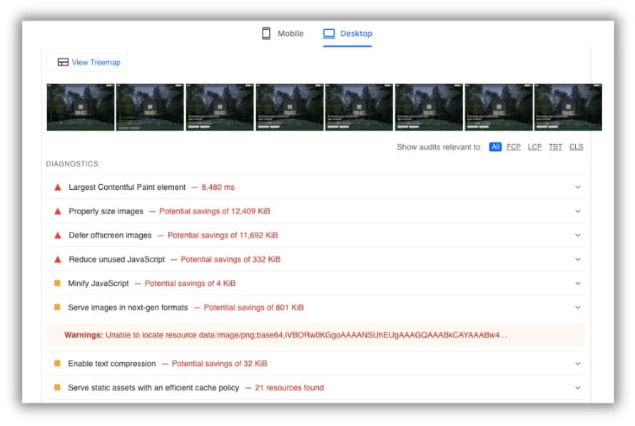 pagespeed 网站性能因素