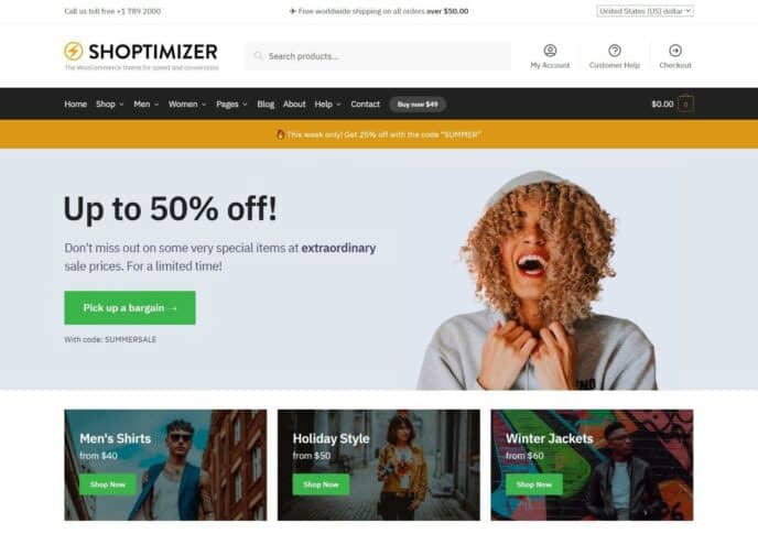 Shoptimizer WordPress 电子商务主题