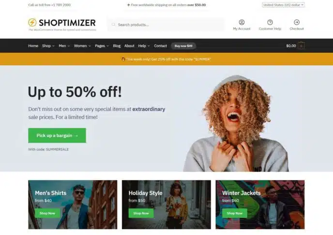 Shoptimizer WordPress 电子商务主题